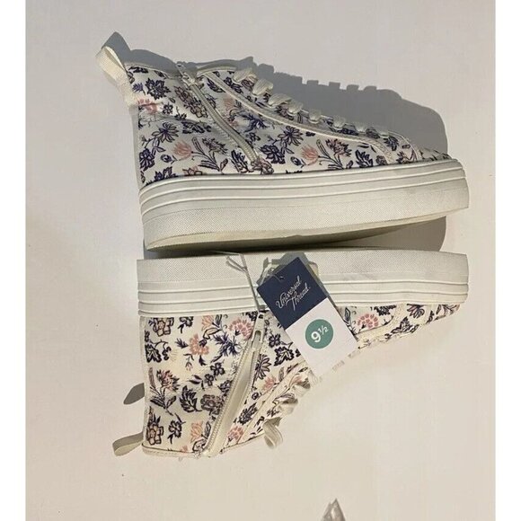 Women's Sneakers Memory Foam High Top Pink Universal Thread Floral 9.5 New - Picture 6 of 9